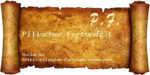Pilischer Fortunát névjegykártya